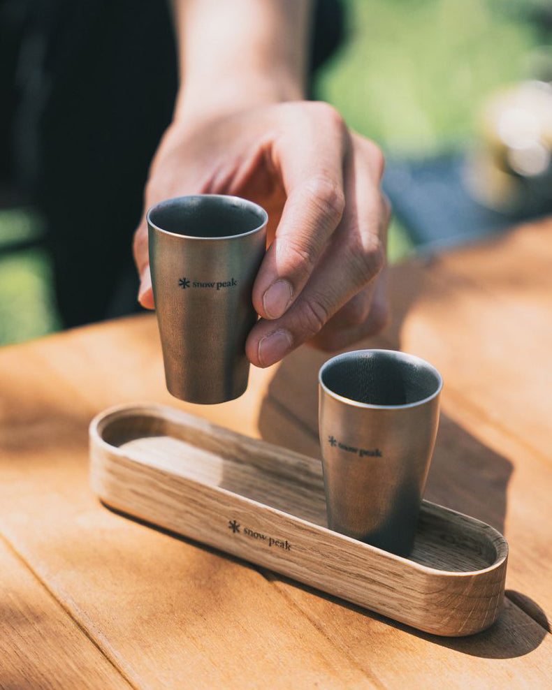 Snow Peak Festival Titanium Shot Glass Duo