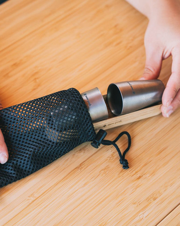 Snow Peak Festival Titanium Shot Glass Duo
