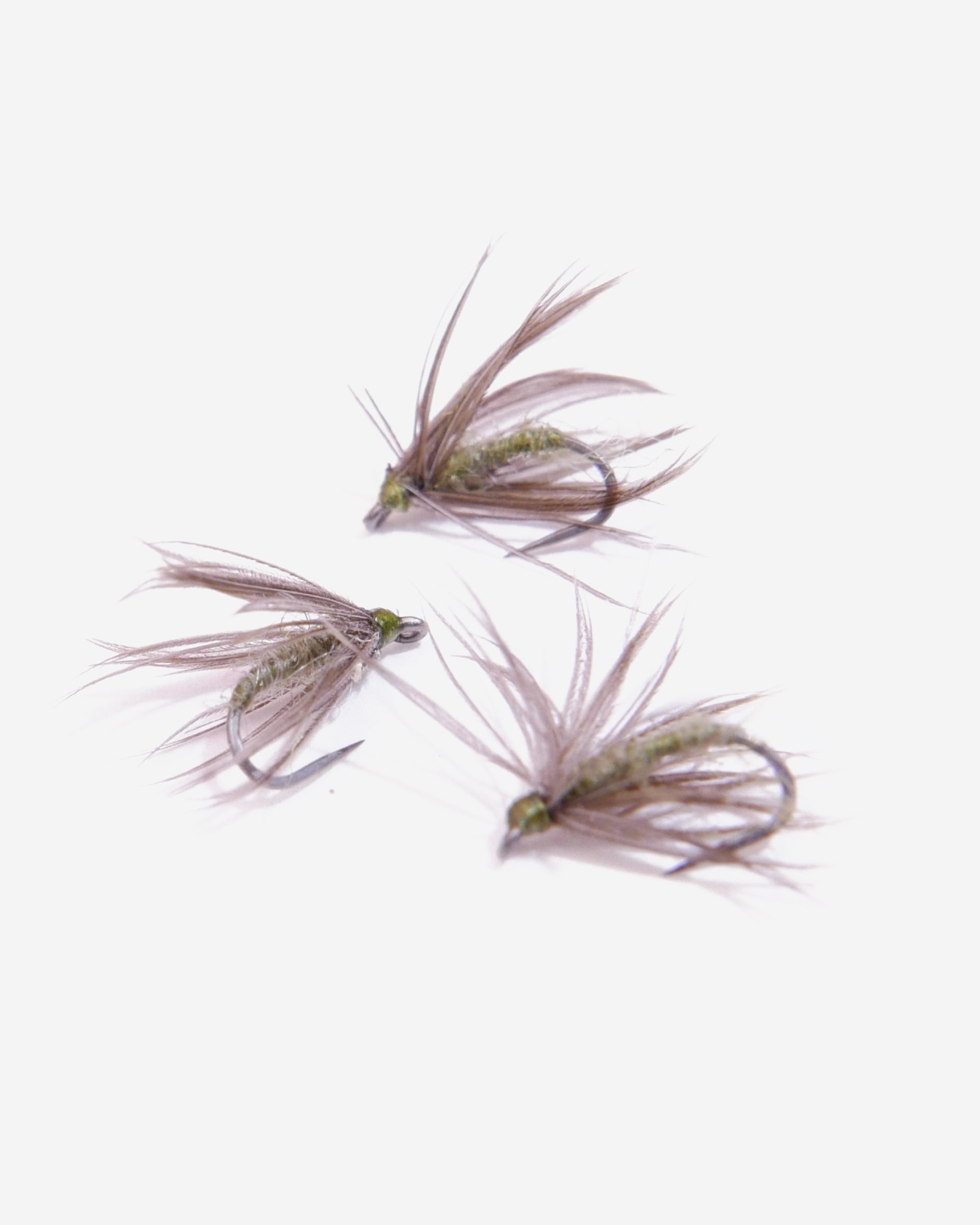Little Olive Soft Hackle (Size 18 / 3 Flies)