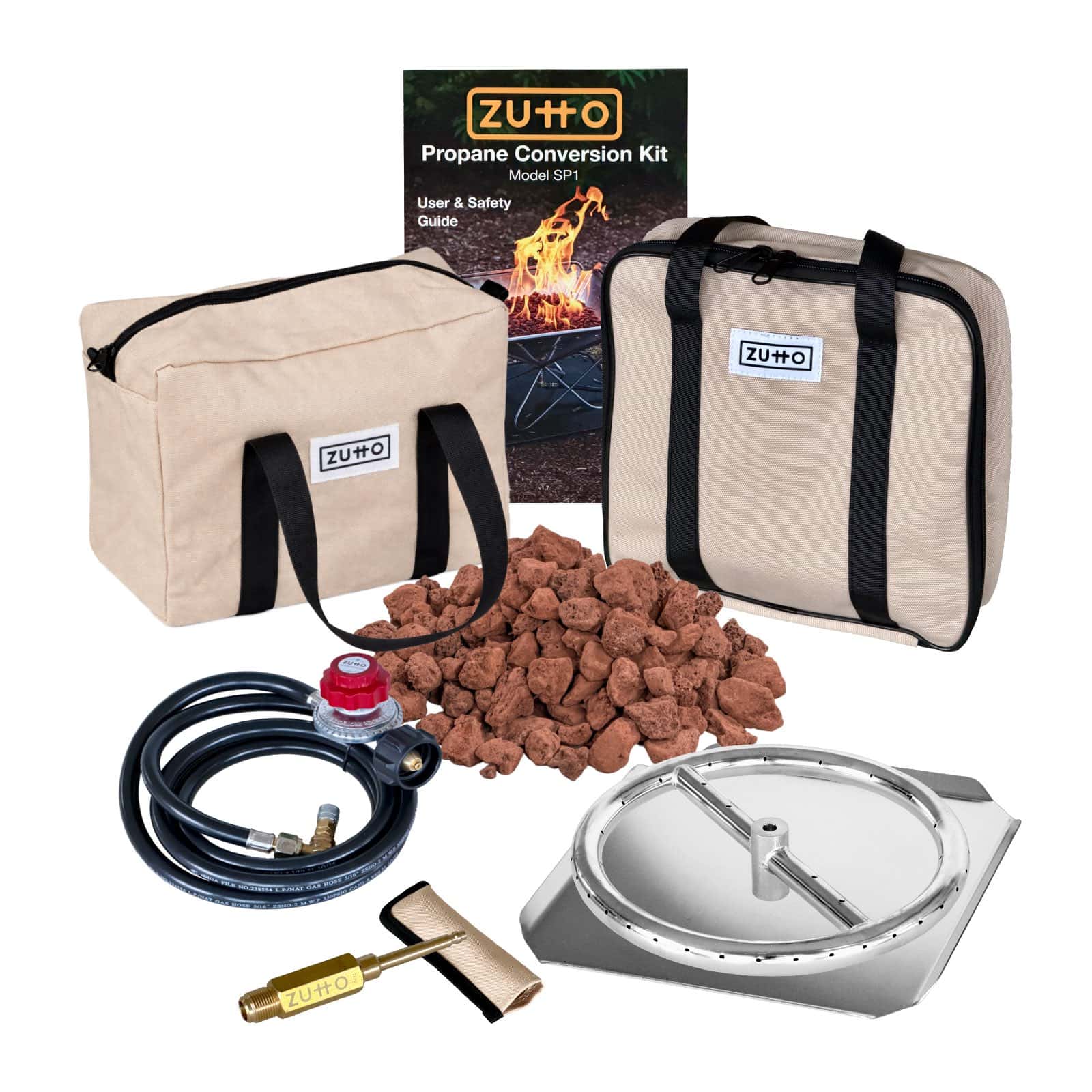 Zutto SP1 Fire Pit Propane Adapter Kit for Folding Fire Pits – Kōrogi Zutto SP1 Fire Pit Propane Adapter Kit for Folding Fire Pits – Kōrogi