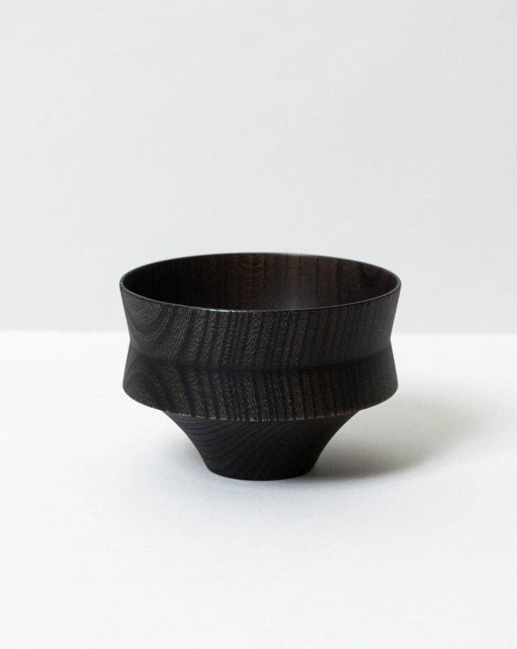 Tsumugi Wooden Bowl - Kine, Black