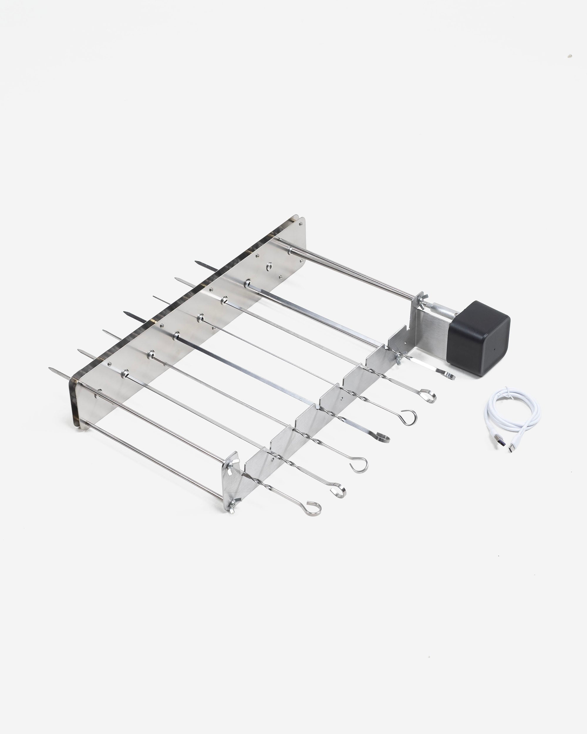 Motorized Stainless Steel Rotisserie Skewer Rack