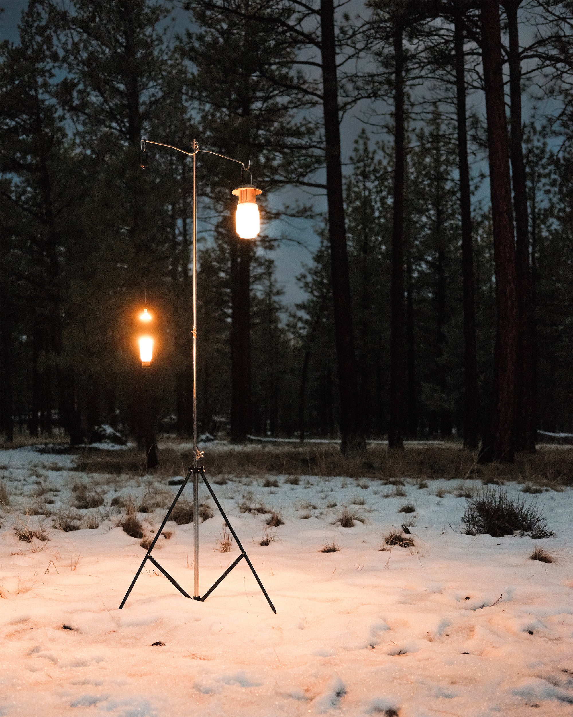 ライト・ランタン YAMAZEN any Location Light Tripod Double Head Tripod Stainless Steel Lantern Post – Kōrogi