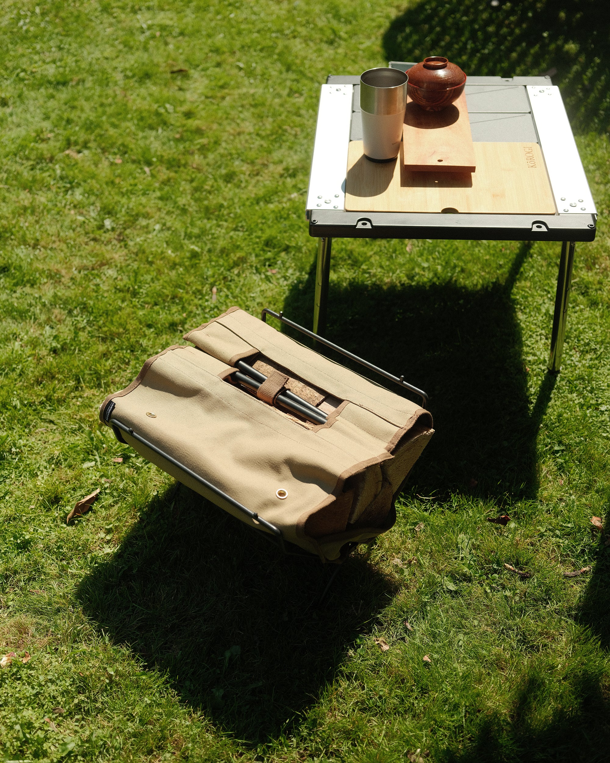 Firewood Field Table and Carry Bag