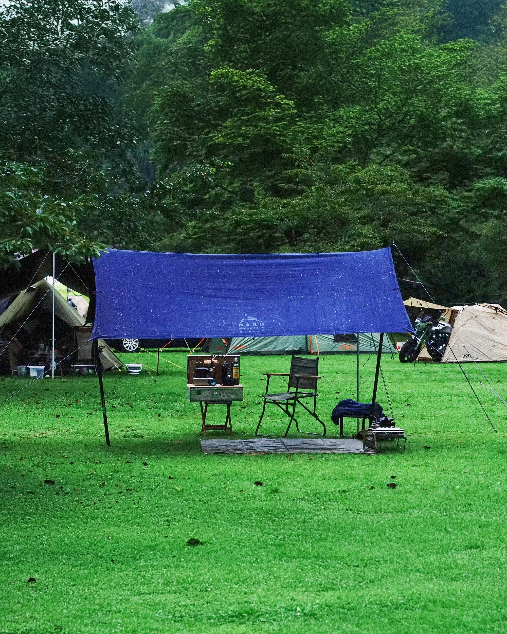 Haku Mt. Supply Gunjō Denim Fire-resistant Waterproof Tarp