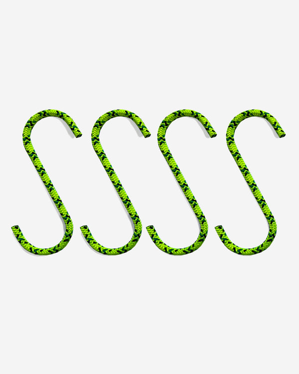 Peace Cabin Utility Hanging Hooks 4 Pack (Neon Safety)