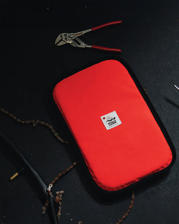 Peace Cabin Utility Sit / Kneel Pad (Neon Orange + Cobalt)