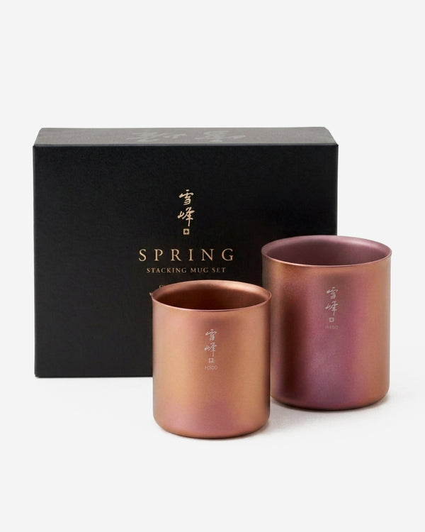 Snow Peak Spring 2026 Titanium Stacking Mug Set